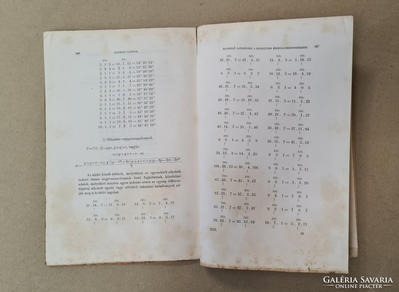 Mathematikai és Természettudományi Értesitő - XIII. Kötet, 4. Füzet (1895)  CSAK egyben, a 21 kötet