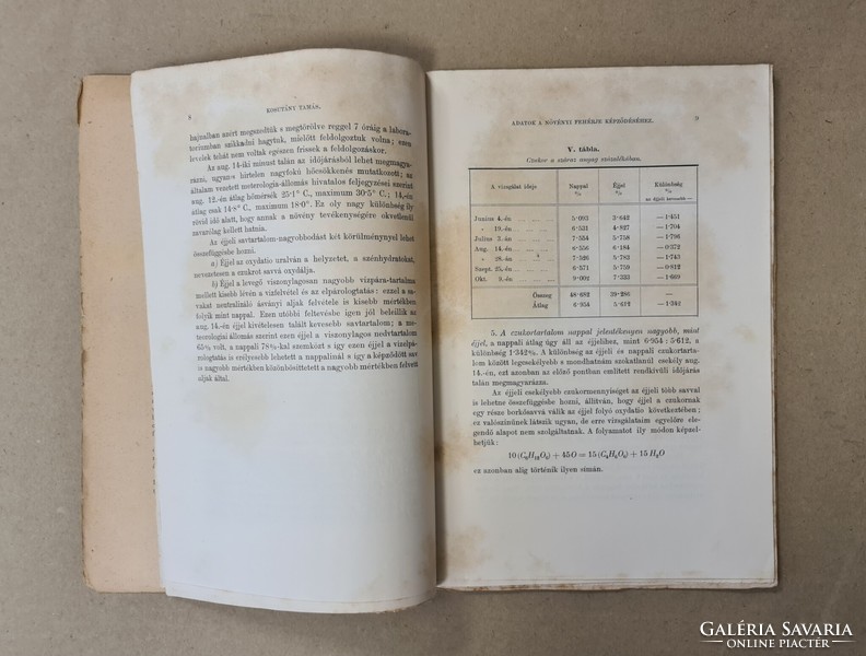 Journal of mathematics and natural sciences - xiv. Volume, 1. Booklet (1896) 21 pieces for sale only together!