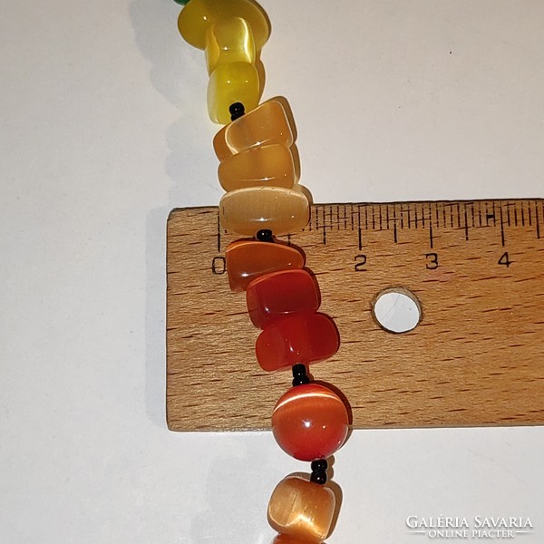 Multicolor macskaszem ásvány nyakék 50cm