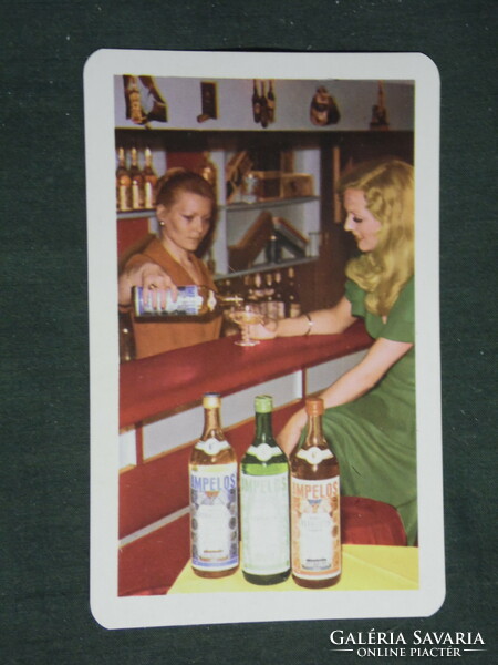 Kártyanaptár,Ampelovin szőlészeti kutató intézet,Budapest, erotikus női modell,1976 ,   (2)
