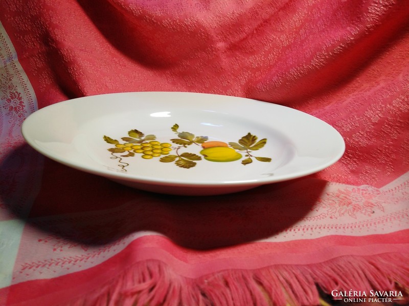 Beautiful fruit-patterned porcelain deep serving bowl, plate, kahla