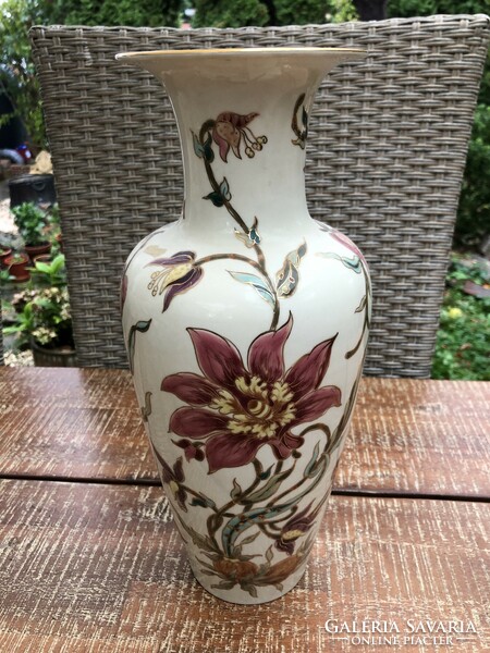 Zsolnay fajansz nagy váza.35cm.