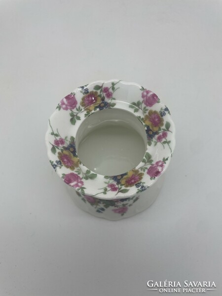 Angol Beverley porcelán virágos váza 7cm