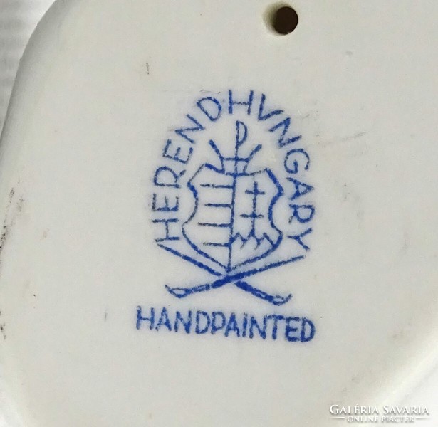 1P673 Kukoricát evő Herendi porcelán nyuszi páros