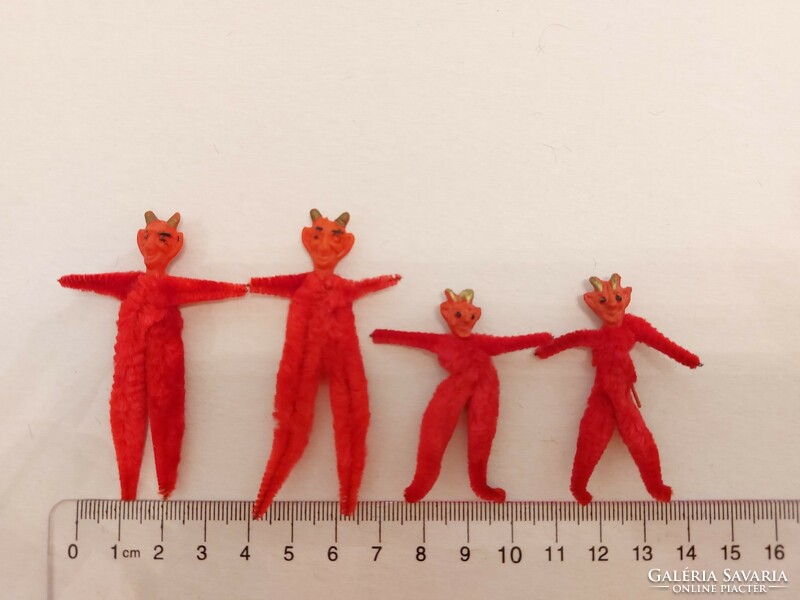 Retro Krampus family red little devil 4 pcs