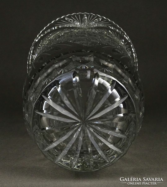 1P745 Nagyméretű hibátlan kristály váza 25.5 cm