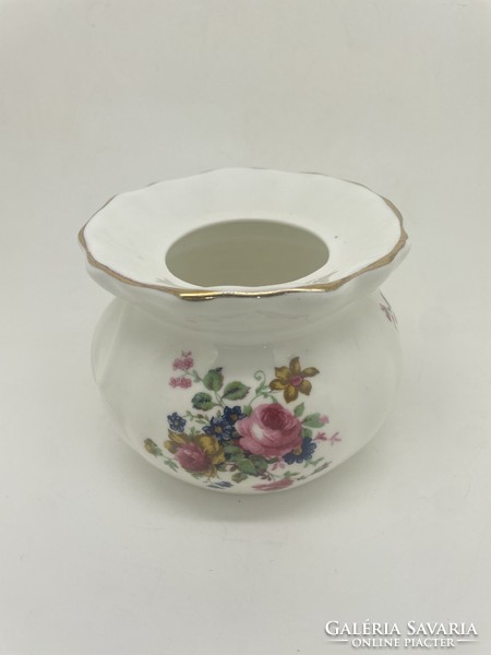 Angol Staffordshire virágos porcelán tartó 7.5cm