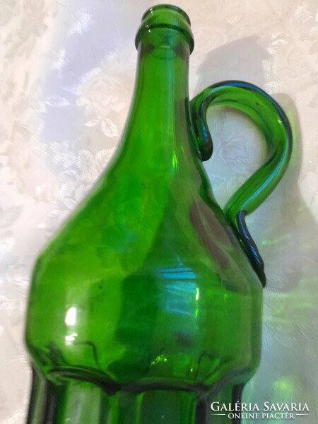 Zöld  palack egyedi tipus 30 cm magas
