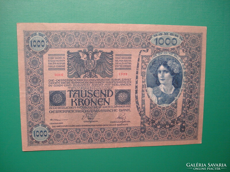 1000 korona 1902 DÖ pecséttel