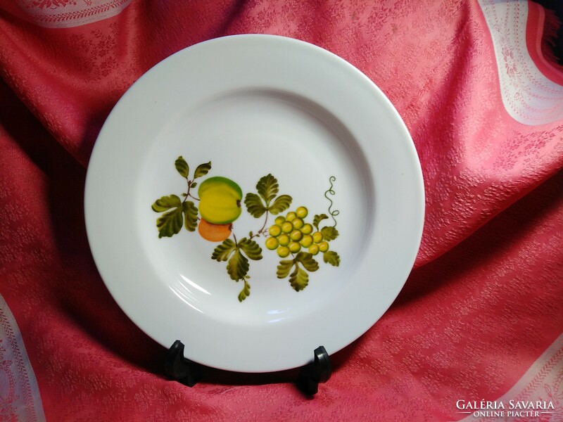 Beautiful fruit-patterned porcelain deep serving bowl, plate, kahla