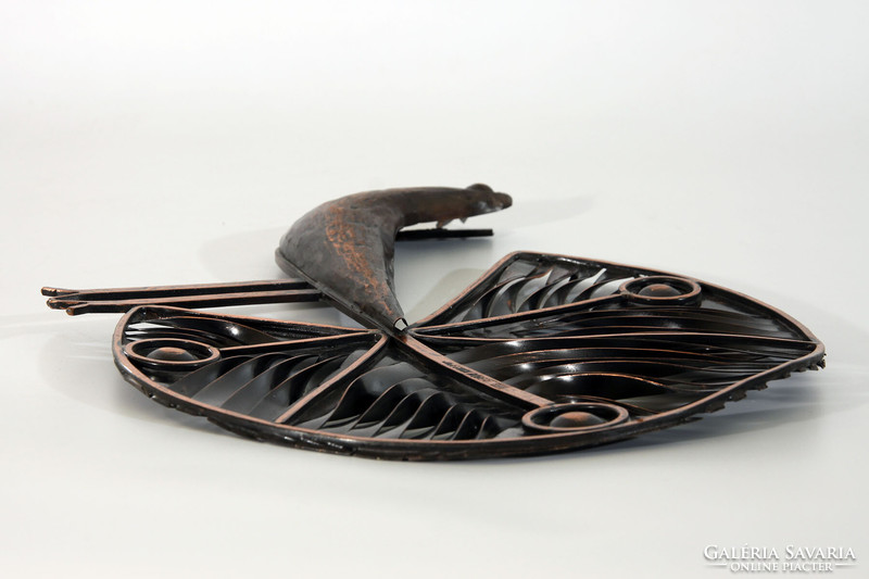 Robert Jajesnica peacock 22x26.5cm | copper bird sculpture