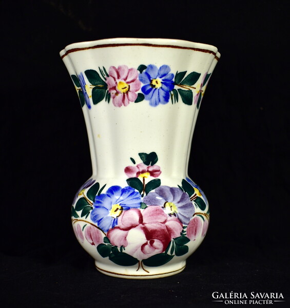 Kispest old marked majolica faience vase