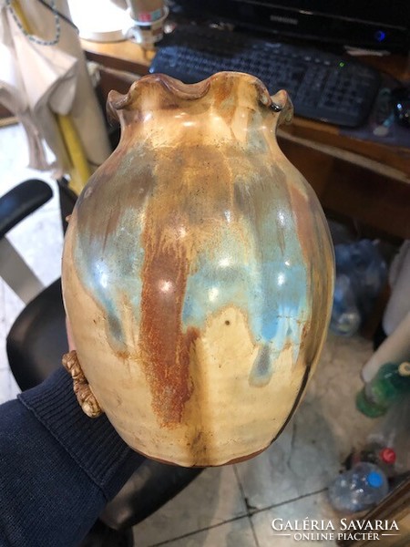 Ceramic vase, vintage, Hungarian, height 20 cm. 70s