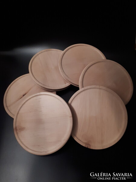Retro pure wood breakfast set plate