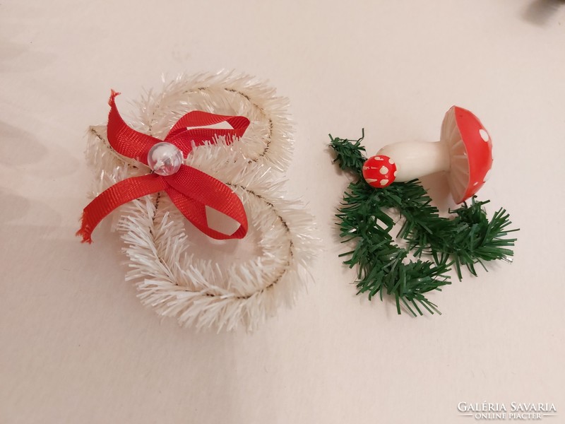 Retro Christmas decorations decorative mushrooms 2 pcs