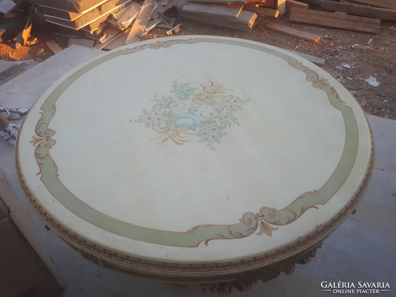 Antique Venetian hand-painted card table