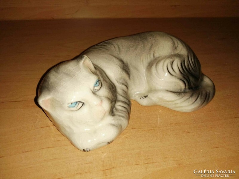Orosz porcelán cica macska figura (po-1)