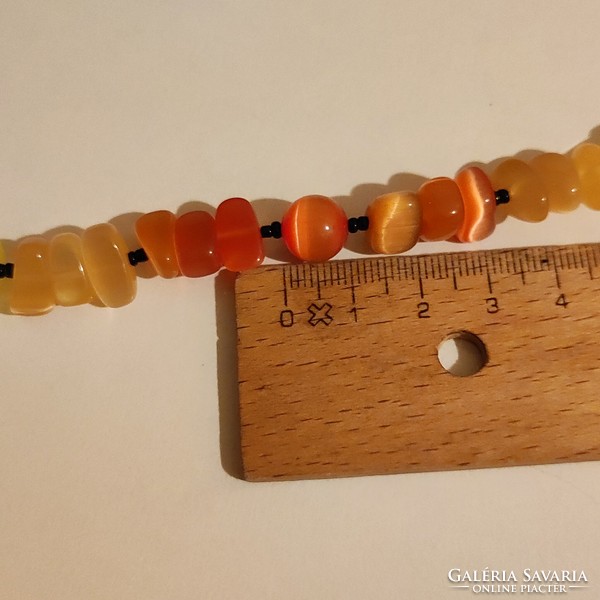 Multicolor macskaszem ásvány nyakék 50cm
