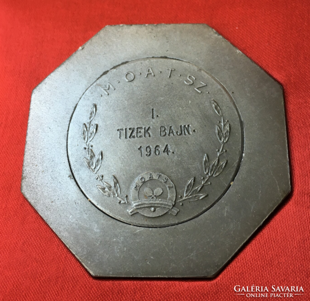 Bronze medal/plaque with Szentesy signature from 1964 in box