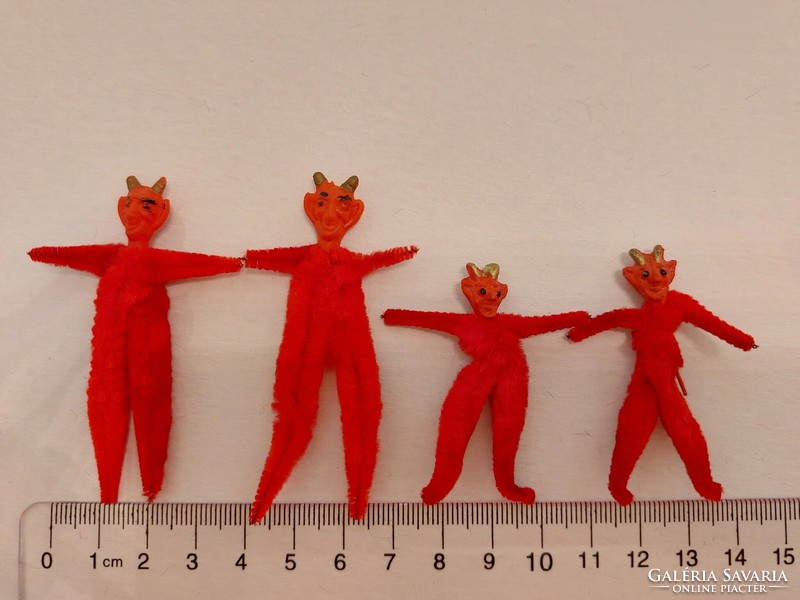 Retro Krampus family red little devil 4 pcs