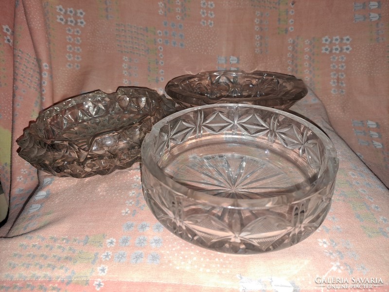 Retro glass ashtrays 3 pcs.