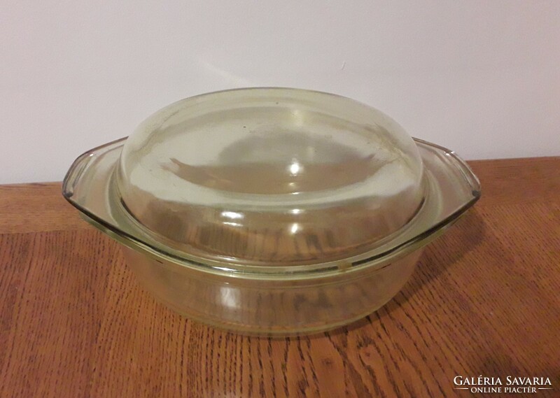 Round saale glas Jena bowl with lid