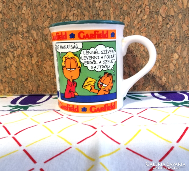 Retro - garfield - porcelain mug