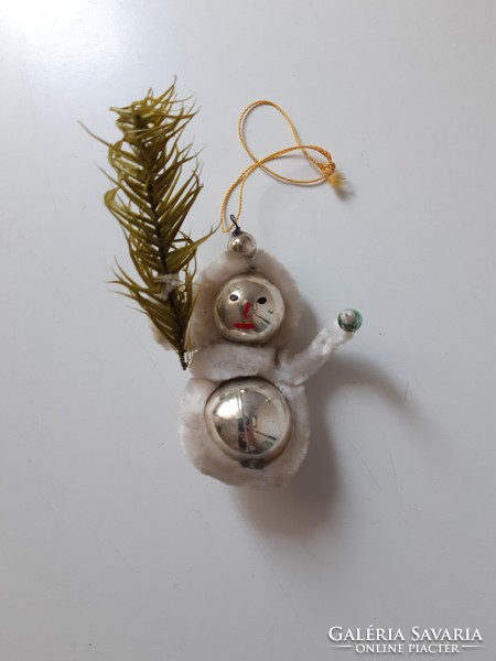 Gablonz chenille snowman Christmas tree ornament