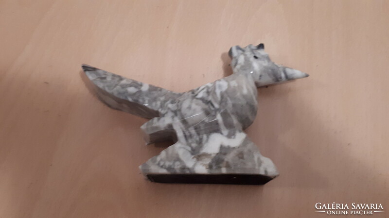 Horn and marble bird ornament