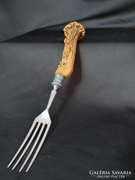 Fork with antler handle