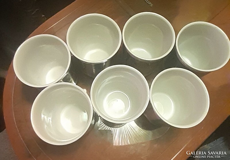 Zsolnay porcelán sörös pohár 7 darab