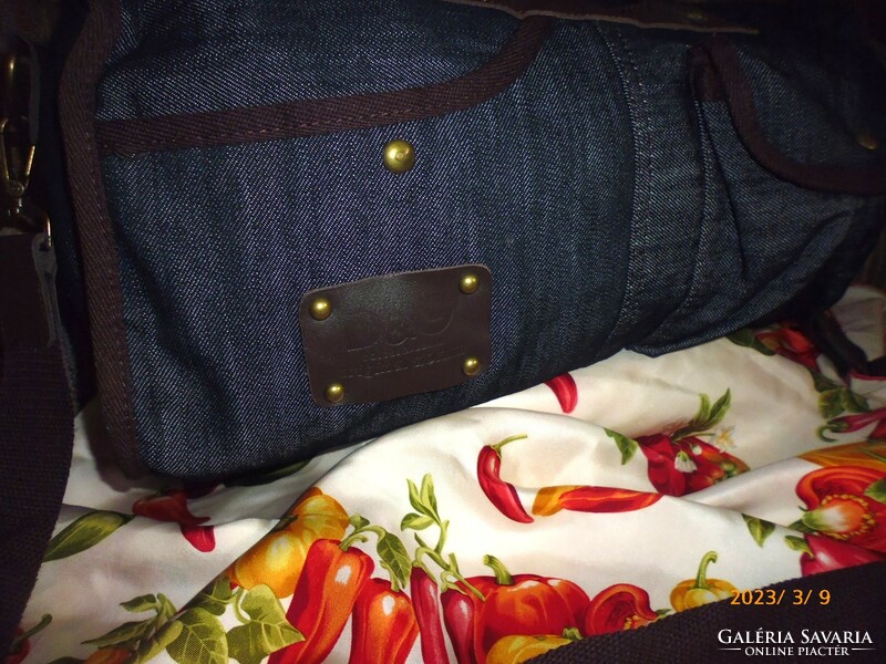 Vintage dolce gabbana denim / genuine leather bag ..