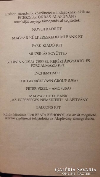 Beata Bishop Ideje a gyógyításnak Egészségforrás Kiadó 1990.