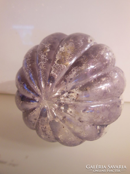 Sphere - blown glass - 15 x 12 cm - frosted - thick - decorative sphere - German - flawless