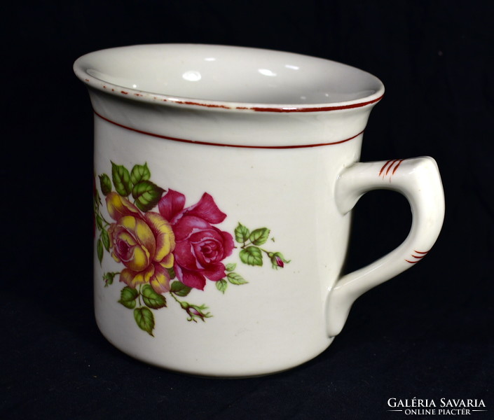 An old rose-pattern porcelain mug from Hölloháza