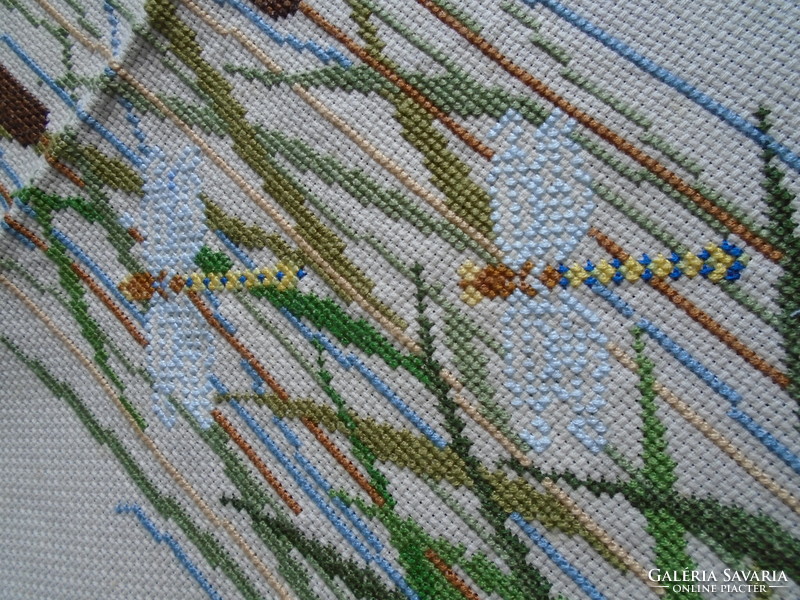 Dragonfly, bamboo stitched image, cover. 50 X 27 cm.