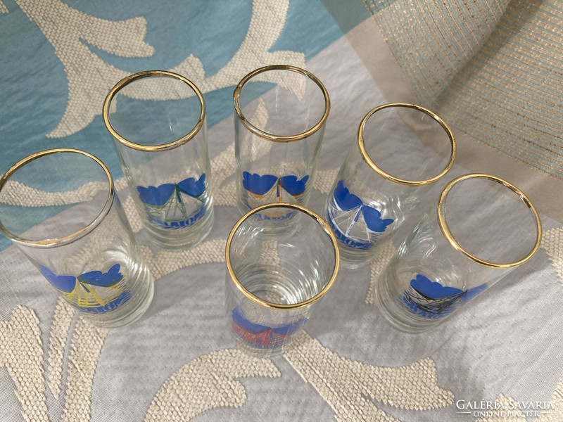 Balaton feles üveg pohár készlet