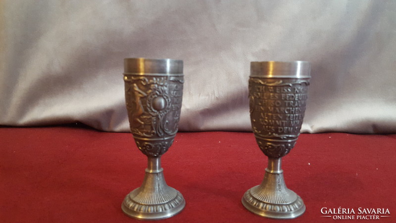 Rare pewter short drink cup 2 pcs.