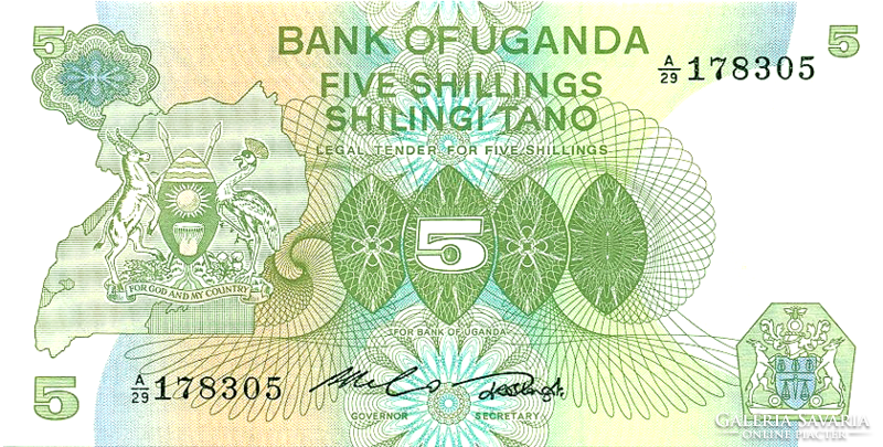 Uganda 5 Shilling 1982 UNC