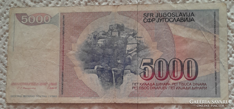 Jugoszláv 5000 dínár (bankjegy)