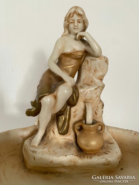 Flawless Art Nouveau royal dux female figure centerpiece