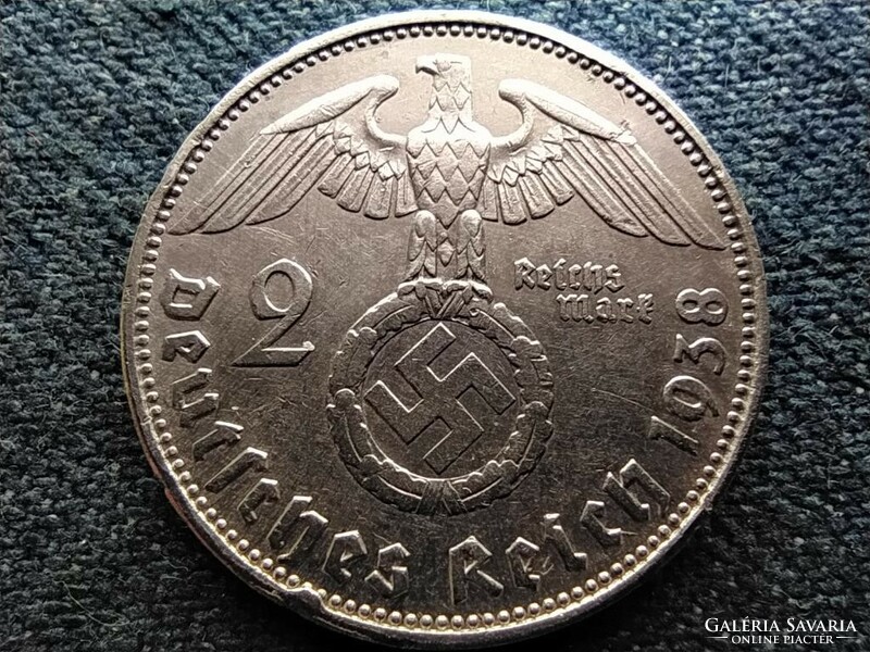 Németország Horogkeresztes .625 ezüst 2 birodalmi márka 1938 E (id66190)
