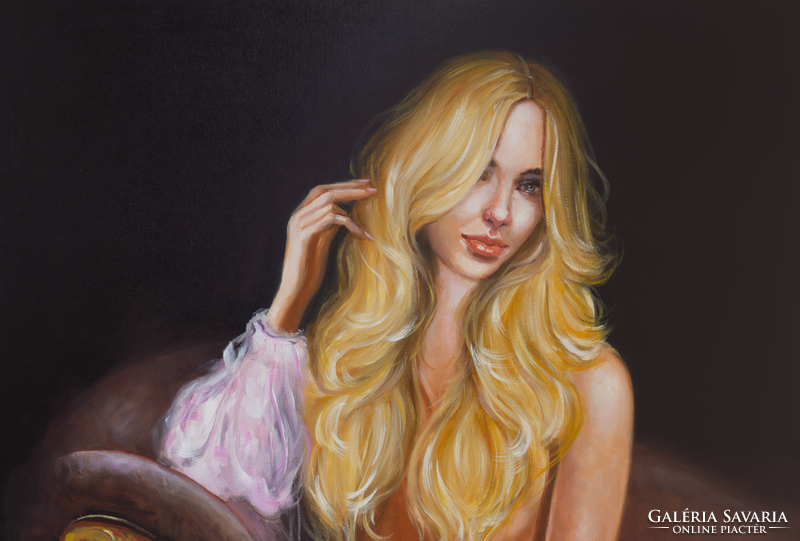 Oil painting - female portrait - 50cmx40cm