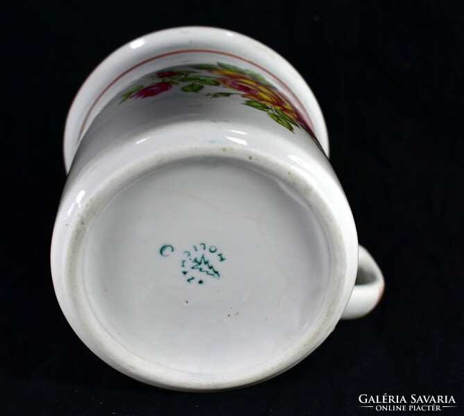An old rose-pattern porcelain mug from Hölloháza