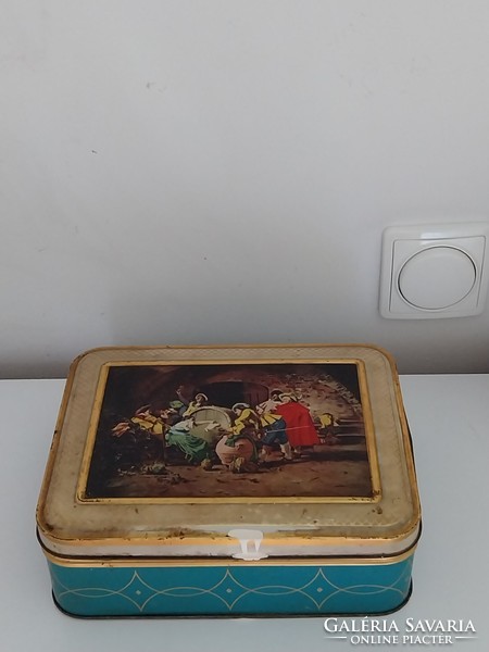 Antique tin biscuit box-Polish kg.