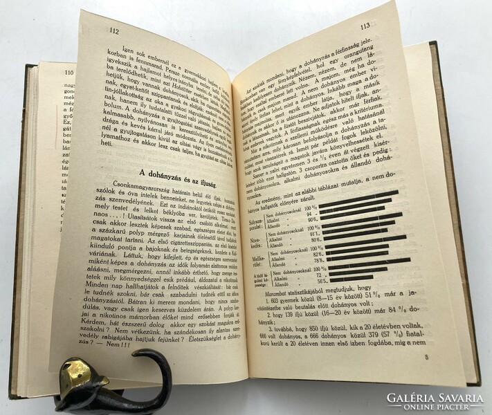 A dohány és a dohányzás, 1929 - antik dohányzásellenes könyv, ritka
