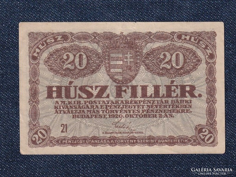 Banknote (1919-1920) 20-filer banknote 1920 (id74090)