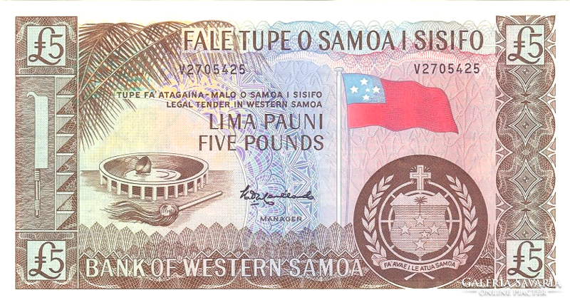 Western Samoa 5 pounds 2020 unc