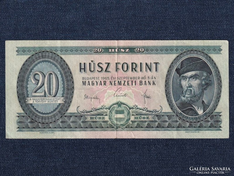 Népköztársaság (1949-1989) 20 Forint bankjegy 1965 (id63130)