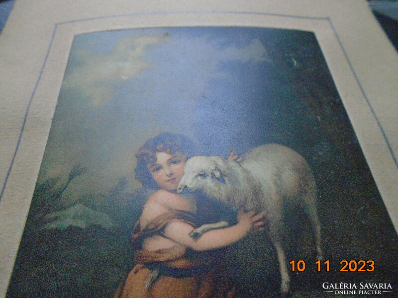 Murillo the child Saint John with the lamb, London, painting print, archive of the Franklin printing house